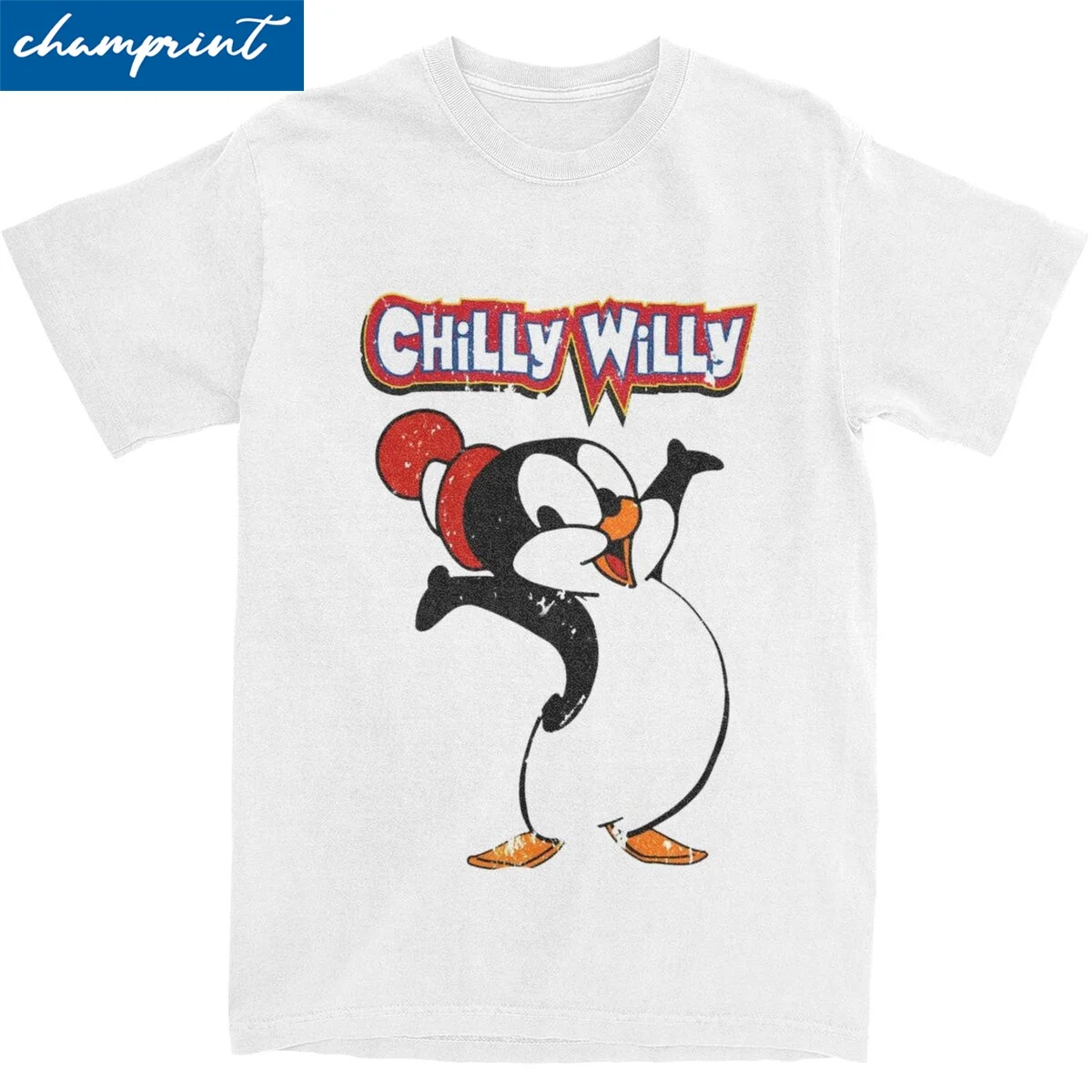 Men Women's Chilly Willy T Shirt Vintage Cartoon Cotton Clothing Fashion Short Sleeve Crewneck Tee Shirt Party T-Shirt