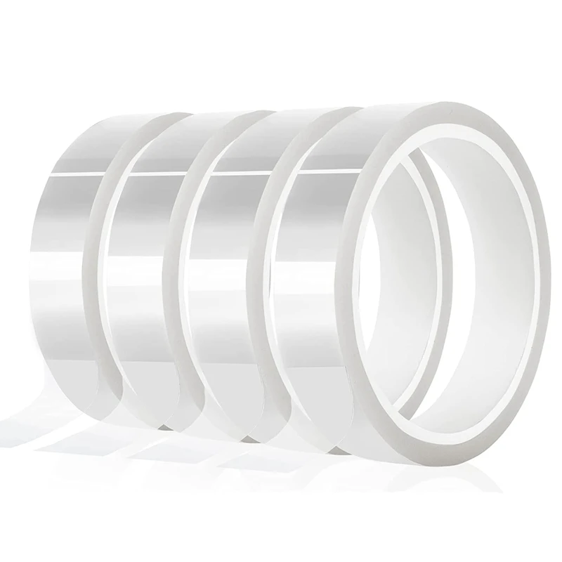 

4 Rolls 20Mm X33M(108Ft) Clear Heat Tape For Htv Electrical Tape Transparent High Temperature Sublimation Heat Resistant