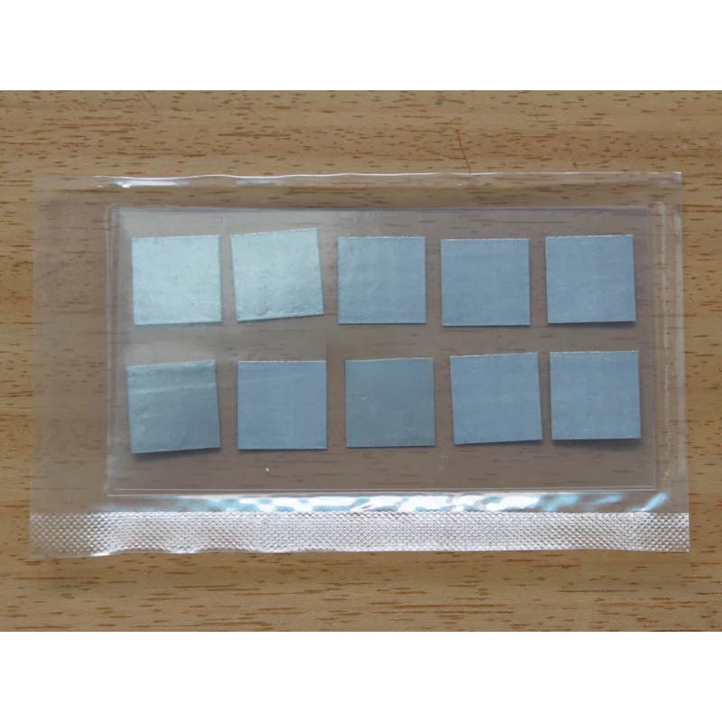 10Pcs Sheet Indium Foil Elemental Indium 30mm*30mm*0.05mm Laser Electronic Electrode Material