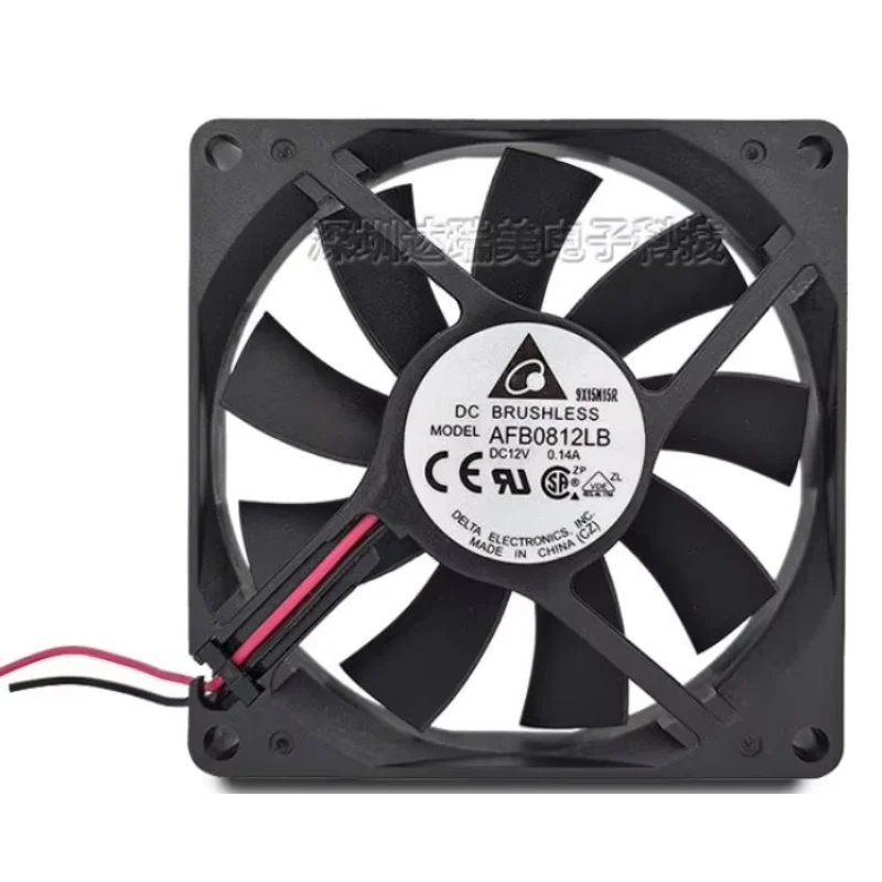 Delta Electronics AFB0812LB DC 12V 0.14A 80x80x15mm 2-Wire Server Cooling Fan