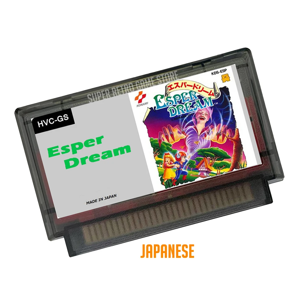 Esper Dream English / Japanese ( FDS Emulated ) Game Cartridge for FC Console 60Pins 8 Bit Video Game Cartridge