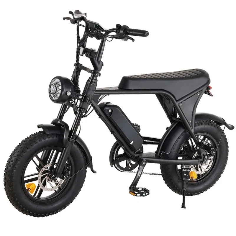 

For Electric bike 20 mph speed, with 374.4WH battery, 55 miles of driving range, adult moped style electric bike, 20 inch wide