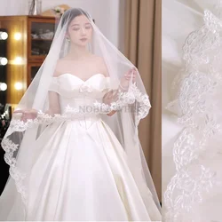 맞춤형 레이스 웨딩 베일 아플리케, 신부 베일