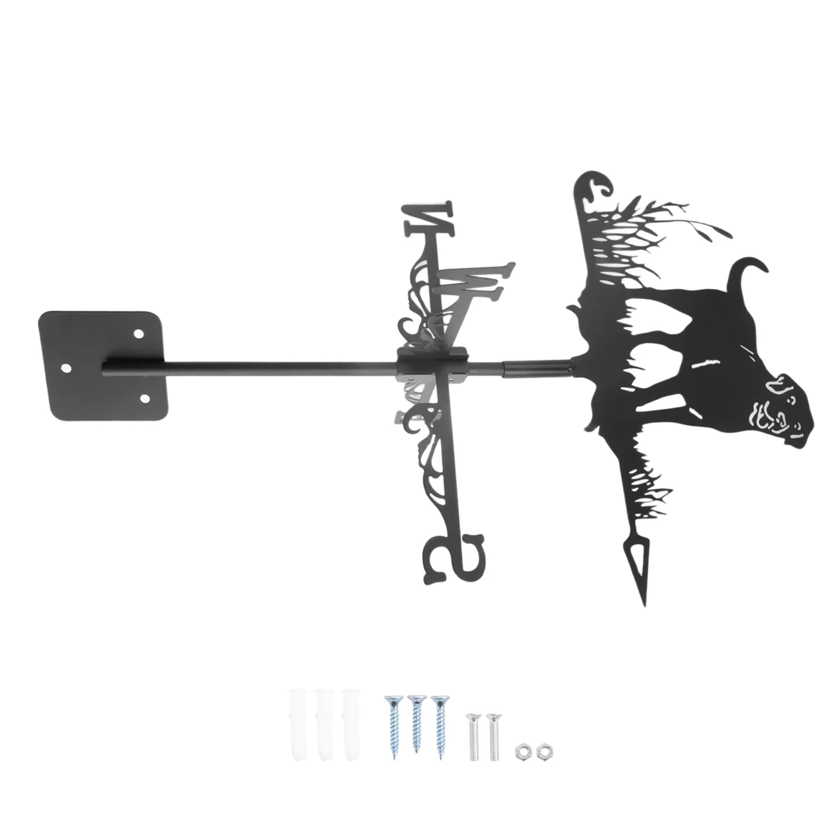 

M04K Металлический флюгер для собак, силуэт флюгера, садовый декоративный индикатор направления ветра для уличной дворовой фермы