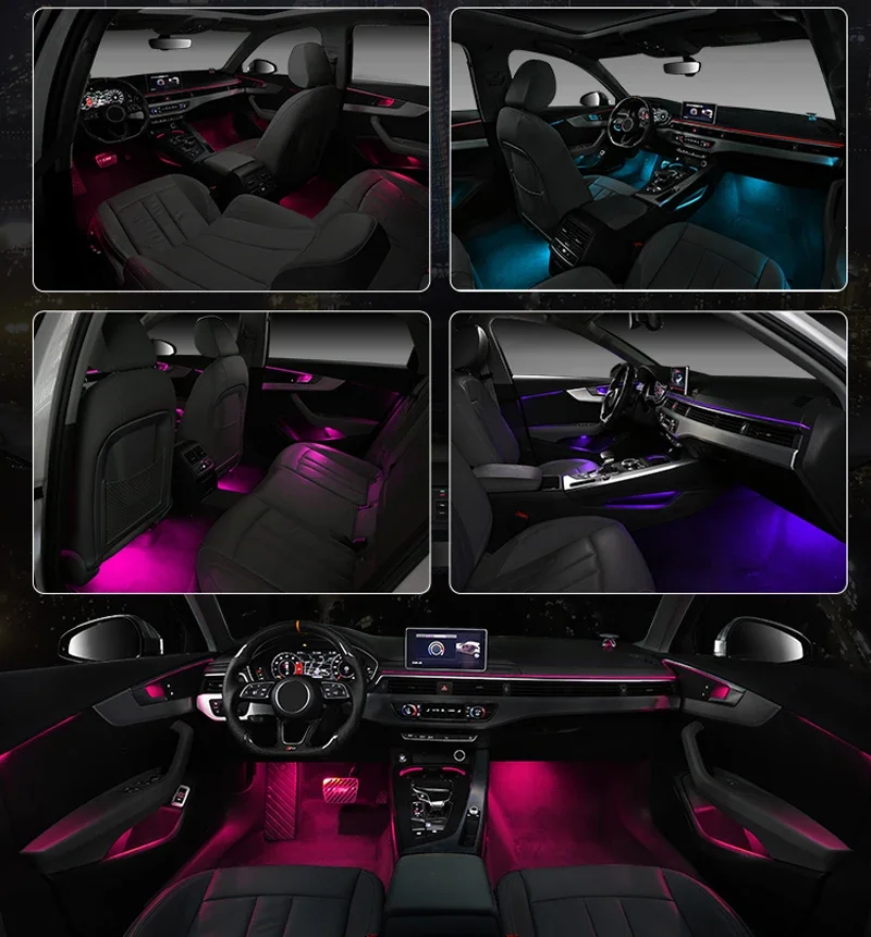 Upgrade 32 colors For Audi Ambient light lamp For A4 A4L Q5 Q5L  Atmosphere Advanced Light Decoration lamp 2017-2020