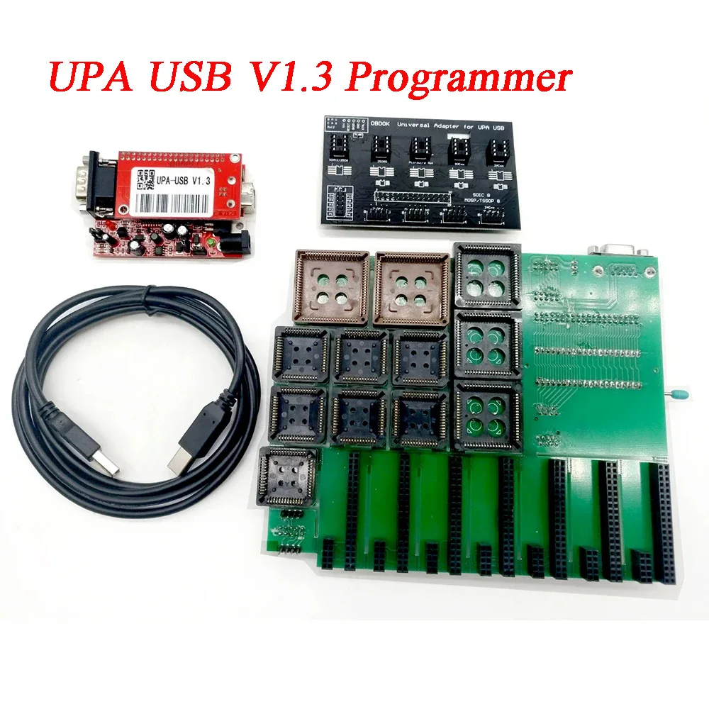 

V1.3 UPA USB Programmer With Full Adapters ECU Prog OBDOK Universal Adaper For UPA S Programming Chip Tuning Diagnostic Tools