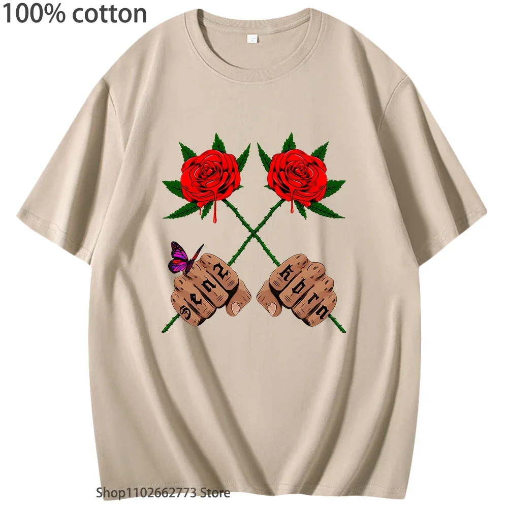 Eladio Carrion T-Shirts Sauce Boyz Monarca Graphic Clothes 100% Cotton Fashion Tshirt Men/women Clothing High Street Streetwear
