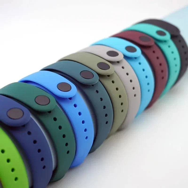 Strap For Xiaomi Mi Band 7 6 5 Bracelet Sport Silicone Wristband Belt Replacement Smart Watch Xiao Mi Band 3 4 5 6 Strap