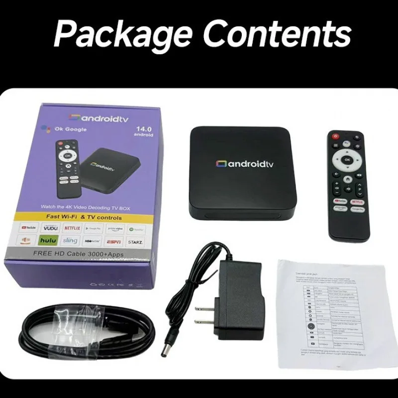 New TV Set Top Box Dual Band Bluetooth Voice Remote Control ATV System Android Internet Protocol Television Box
