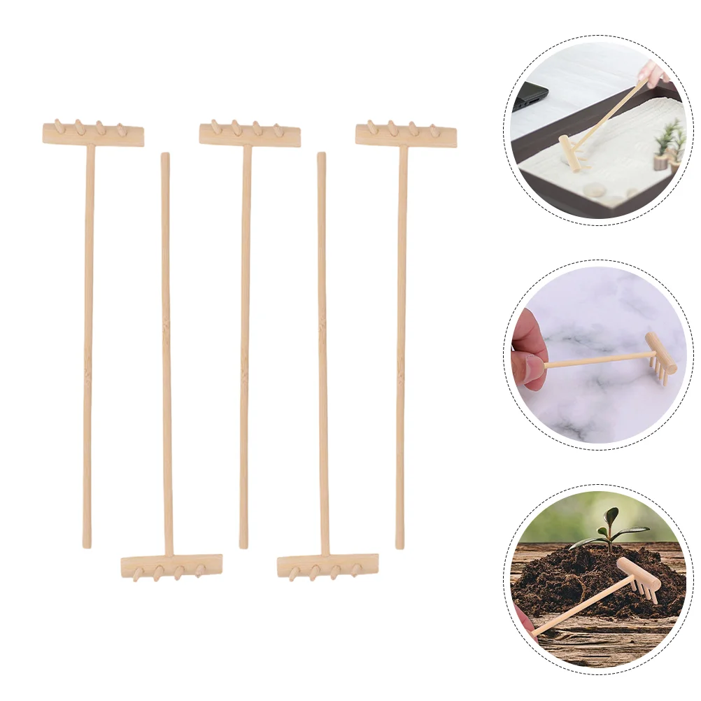 Zen Garden Rake Tool Kit Sand Table Accessories Tray Toy Rakes Mini Miniature Kits