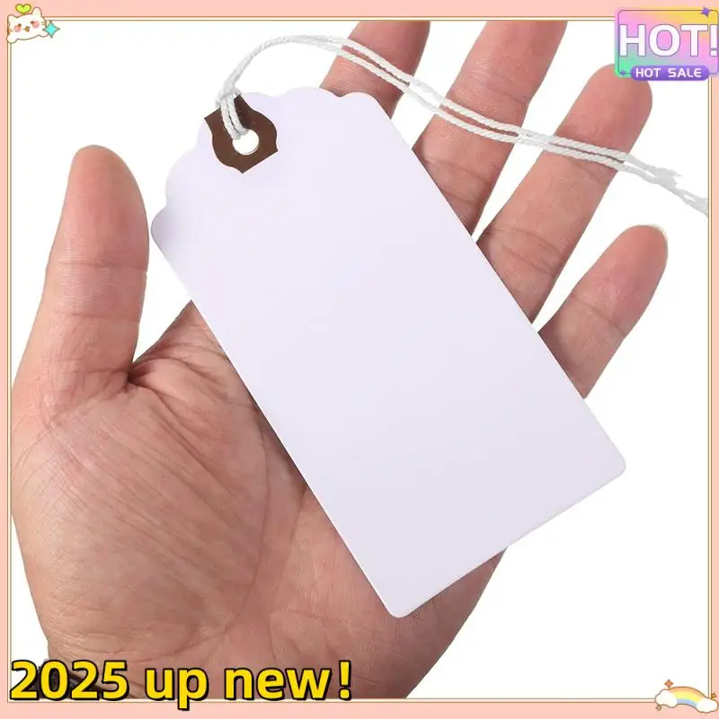 L47A-240Pcs 4 3/4 X 2 3/8In Manila Labels Shipping Labels Cardboard Labels With String Hanging Labels With Reinforced Holes