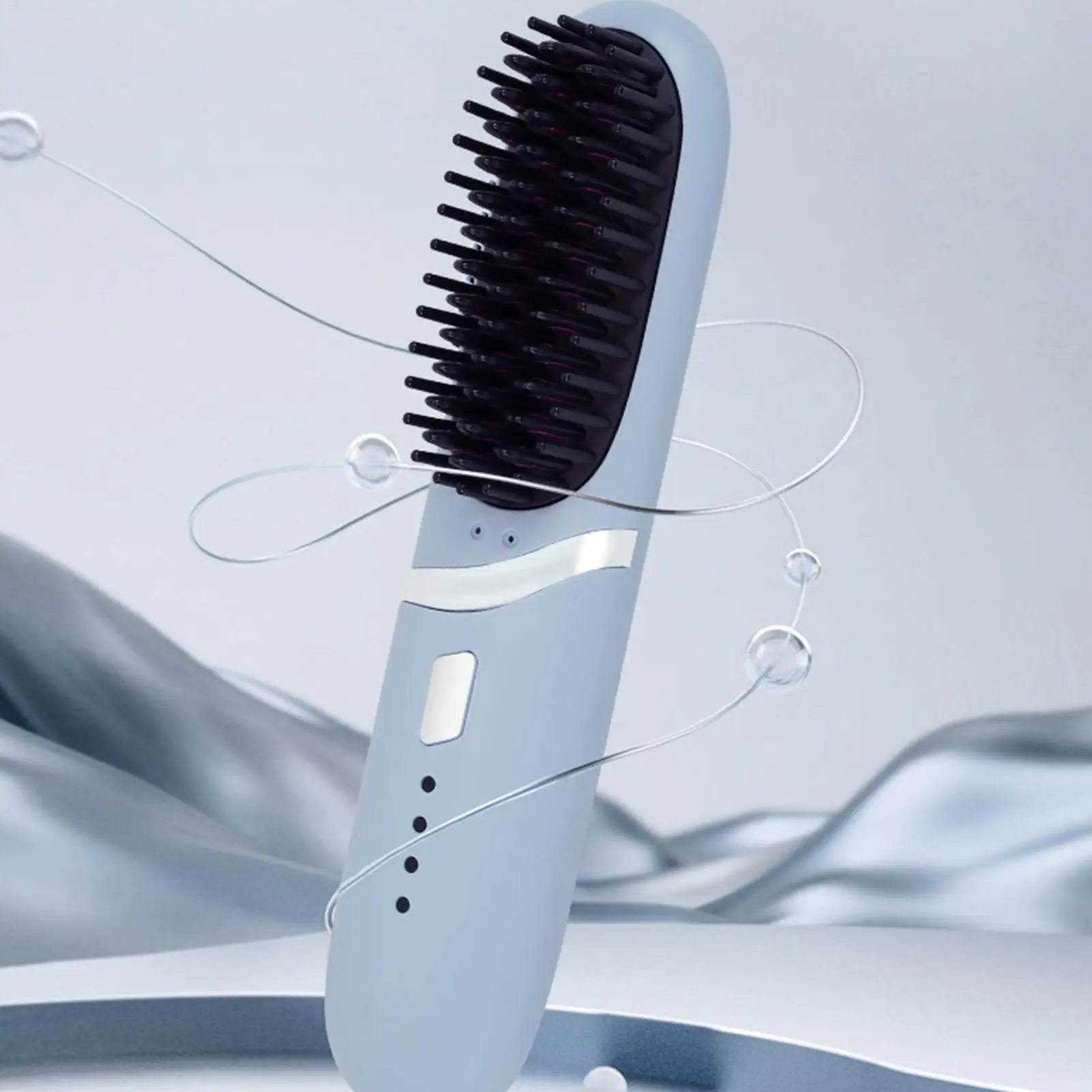 مشط حديد مسطح احترافي محمول قابل لإعادة الشحن، 3 إعدادات لدرجة الحرارة، مكواة فرد لاسلكية للنساء والرجال أثناء السفر قصيرة وطويلة