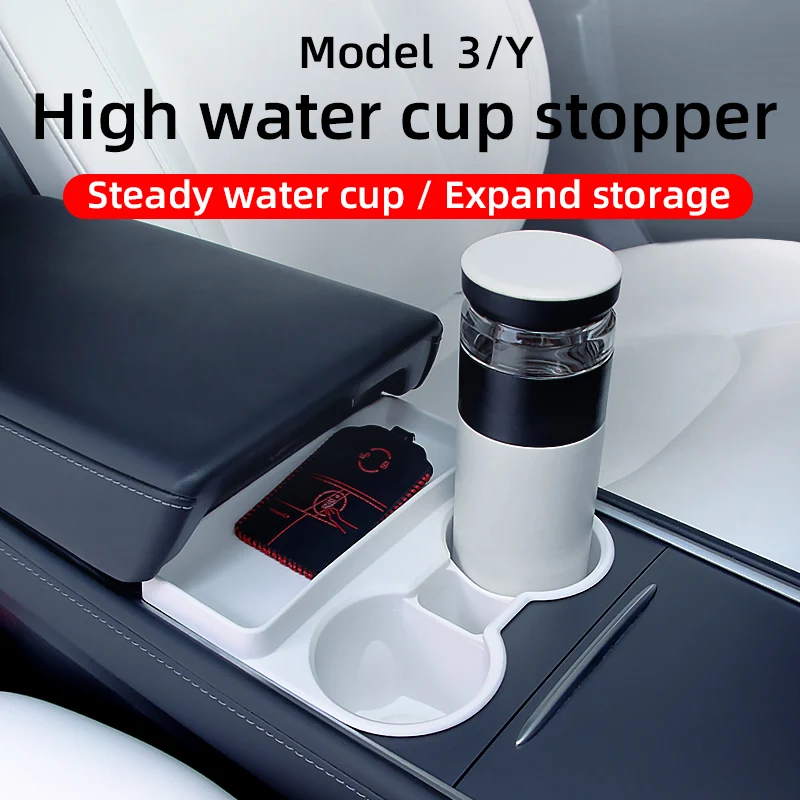 Car Interior Accessories Center Console Car Cup Holder Limiter Shockproof For Tesla Model 3/Y