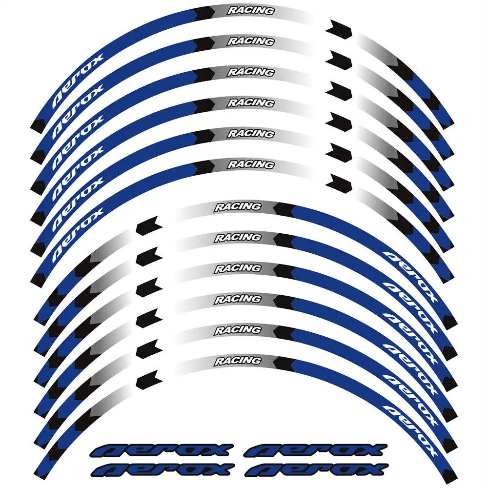 For YAMAHA NVX155 NVX 155 AEROX AEROX155 Motorcycle Accessories Stickers Wheel Hub Decals Rim Reflective Sticker Stripe Tape Set