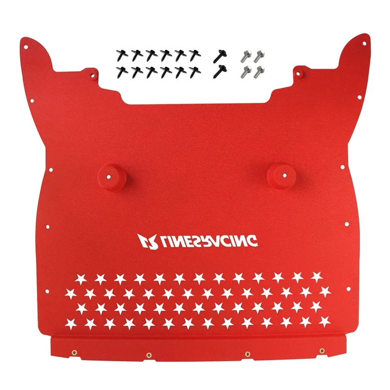 Placa antiderrapante do radiador de óleo de alumínio atualizada para BMW F90 M5/M5 LCI S63 4.4L 2018-2023 Vermelho/Preto