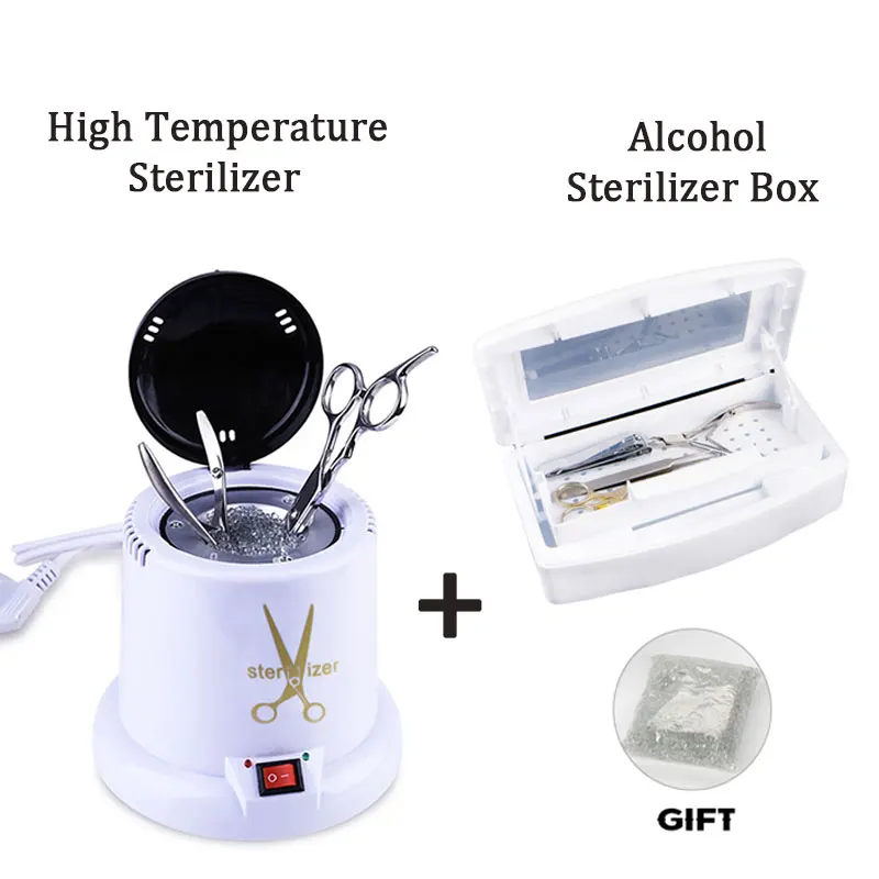 Sterilisator für Nägel Werkzeuge Hochtemperatur-Sterilisator Desinfektionsbox Nagelsterilisator Werkzeuge zur Sterilisation mit Glaskugel