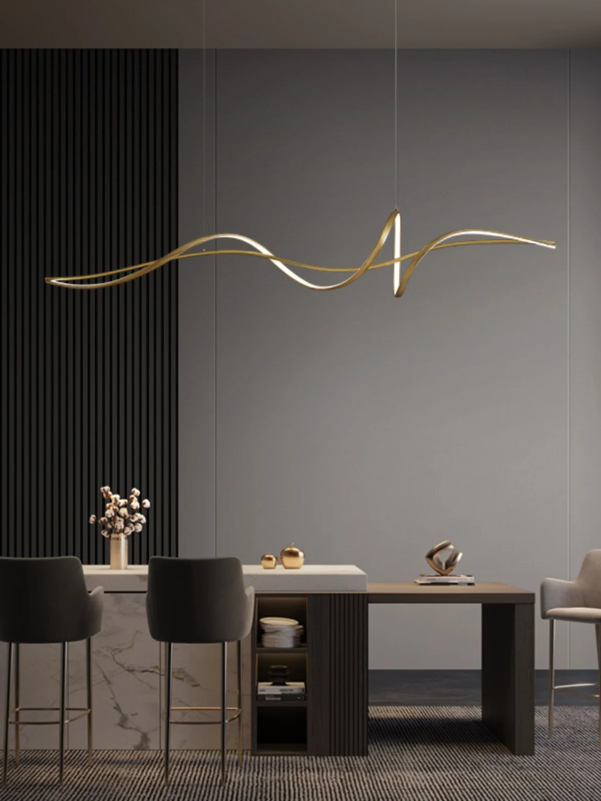 Simple Italian light luxury designer high-end creative long bar lamp