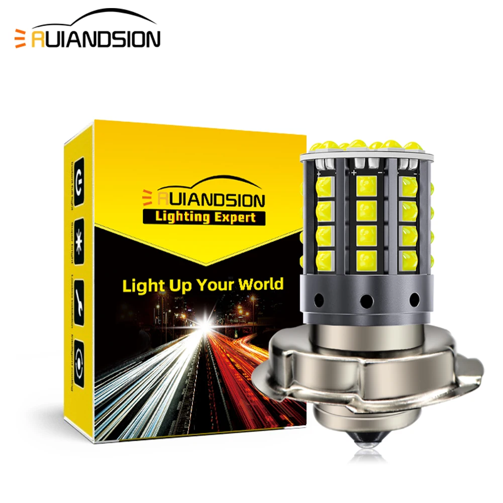 P26S LED Headlight Bulb Motorcycle Tractor DC 10-80V White 12V 24V 36V 48V Tricycle Scooter Moped Accessories Bulb 9W High Power