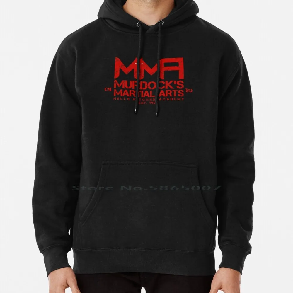 - Murdock's Martial Arts ( V04-Bloodred ) Hoodie Sweater 6xl Cotton Hells Kitchen Matt Murdock Foggy Nelson Superheroes Comics