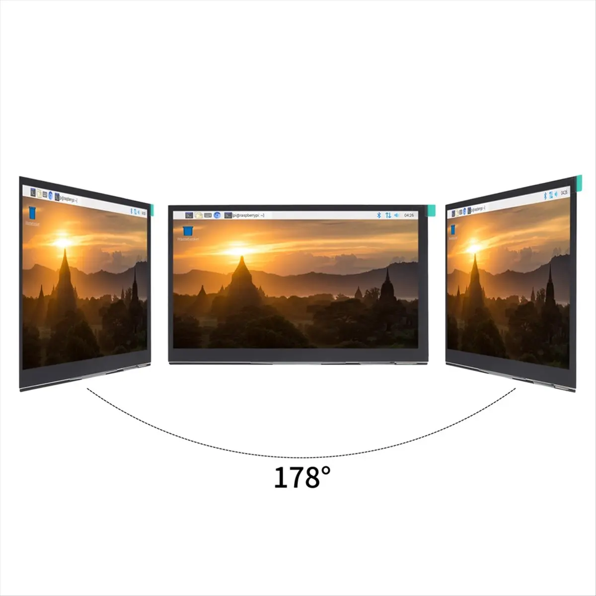 A49T 10.1inch Capacitive Touch Screen -Compatible Monitor 1024x600 IPS with Speaker for