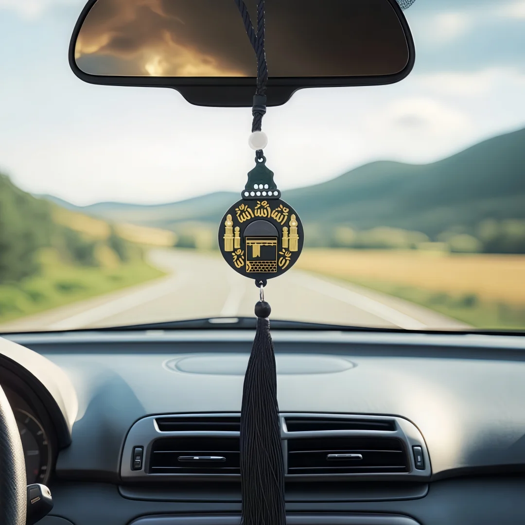 

Мусульманское автомобильное зеркало заднего вида, подвесное украшение, исламское украшение, подвеска из смолы с тассом