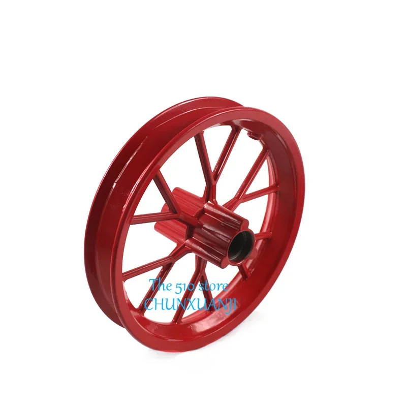 Pair Front Rear 121/2 x 2.75 Tire Wheel Rim Replacement for 49cc Mini Moto Pocket Dirt Bike, red