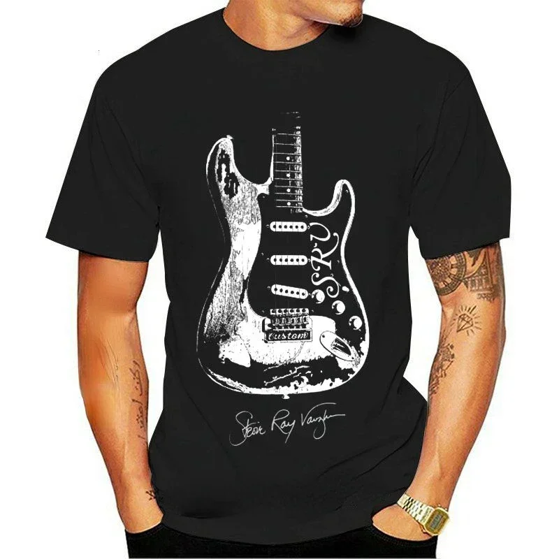 

Short-sleev Loose Breathable Graphic T Shirts Men Clothing Man Tee Stevie Ray Vaughan Guitar Blues Rock Legend SRV Unisex funny