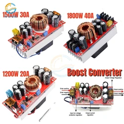 1800W 40A 1500W 30A 1200W 20A DC-DC Boost Converter Step Up Power Supply Module 10-60V to 12-90V Adjustable Voltage Charger