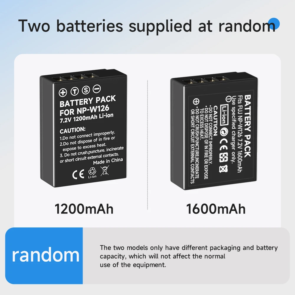 NP-W126 NP-W126S NPW126 NP W126 Battery for Fujifilm Fuji X-Pro1 XPro1 X-T1 XT1 X-T2 X-E2 X-E3 X-T10 X-T20 X-M1 HS30EXR HS33EXR