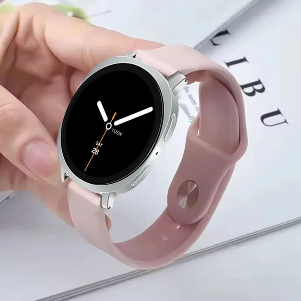 الرياضة سيليكون حزام لساعة سامسونج جالاكسي 8 40 مللي متر 44 مللي متر/8 الكلاسيكية 46 مللي متر الفرقة لا فجوات سوار لساعة غالاكسي الترا 2025 47 مللي متر