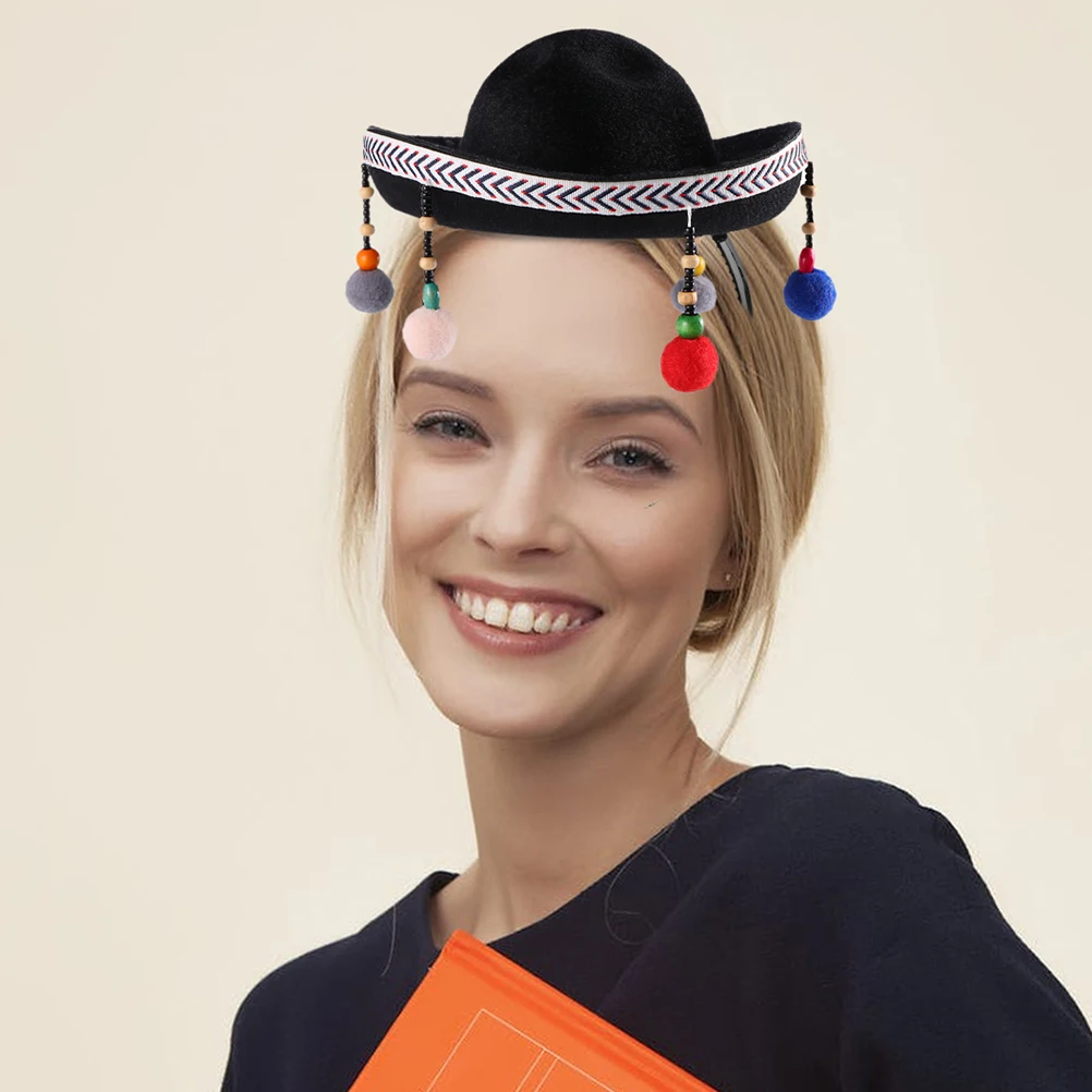 

3pcs Halloween Mexican Hat Child Headb Festival Hairb Cloth Headdress Party Accessory cosplay Day of the Dead Decor