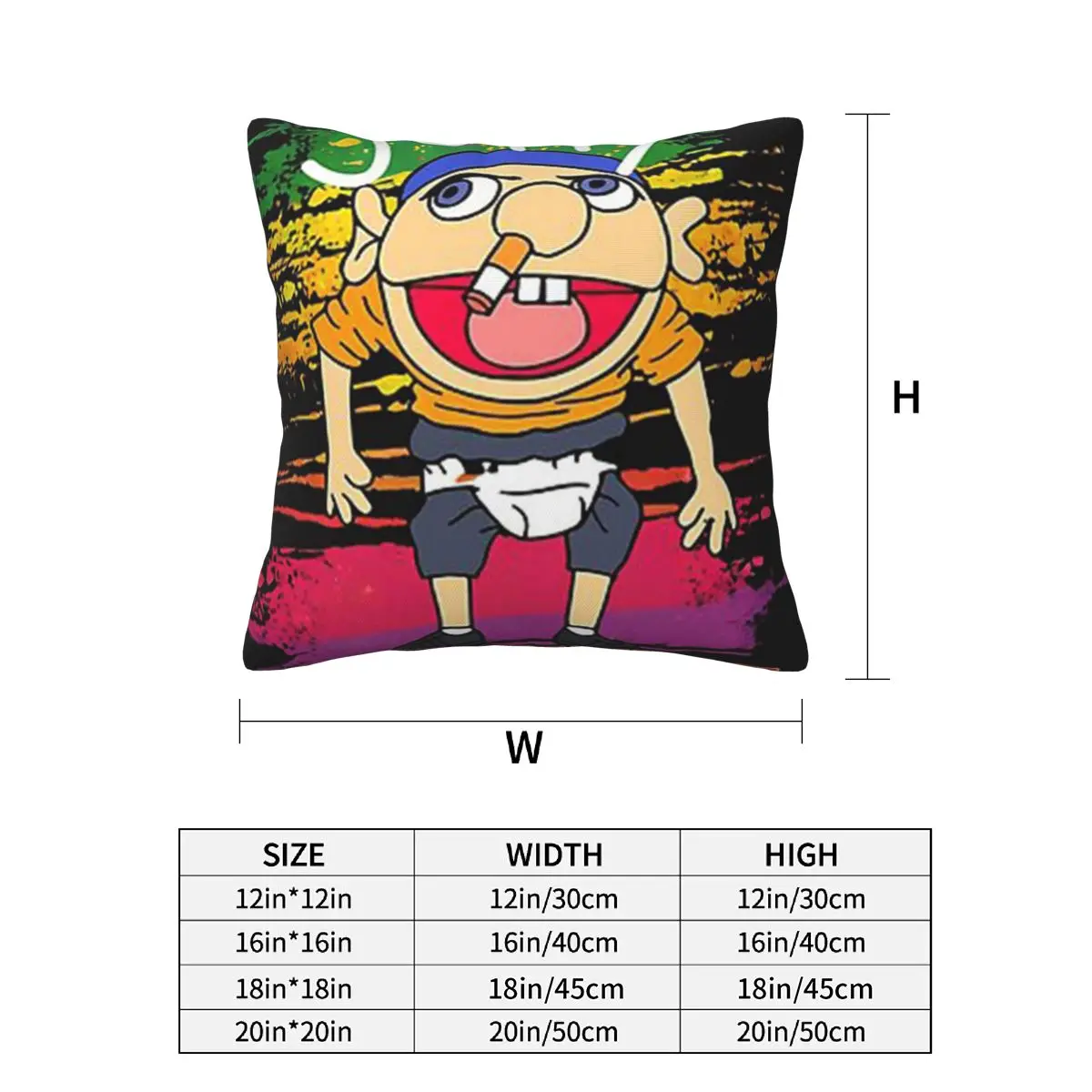 SML Jeffy 2 pcs Square Pillowcase Pillow Cover Cushion Decor Comfort Throw Pillow for Home Living Room