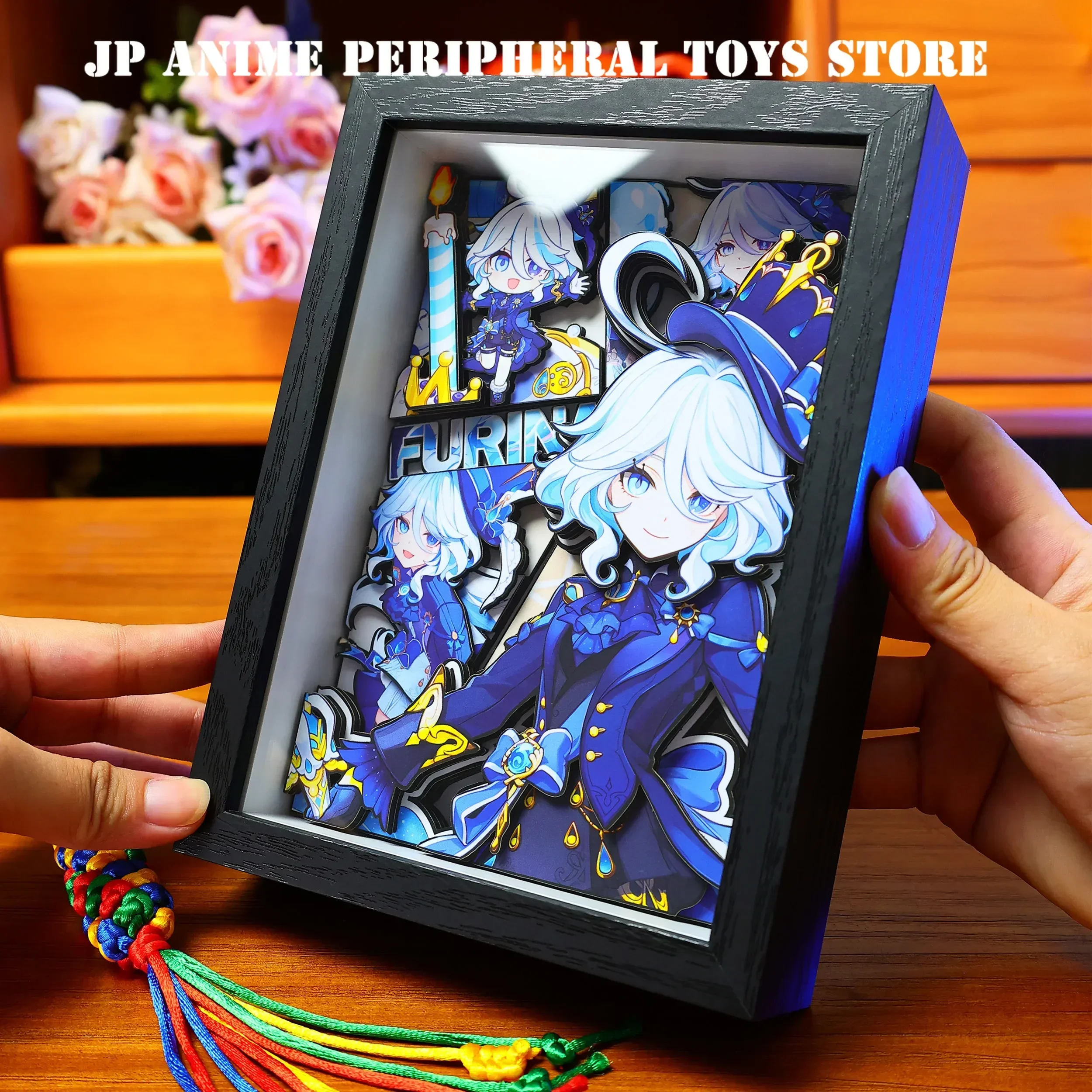 New Anime Genshin Impact 3D Art Painting Furina Xiao Zhongli Cartoon Figure Collect Picture Handmade Desktop Decora Fans Gift