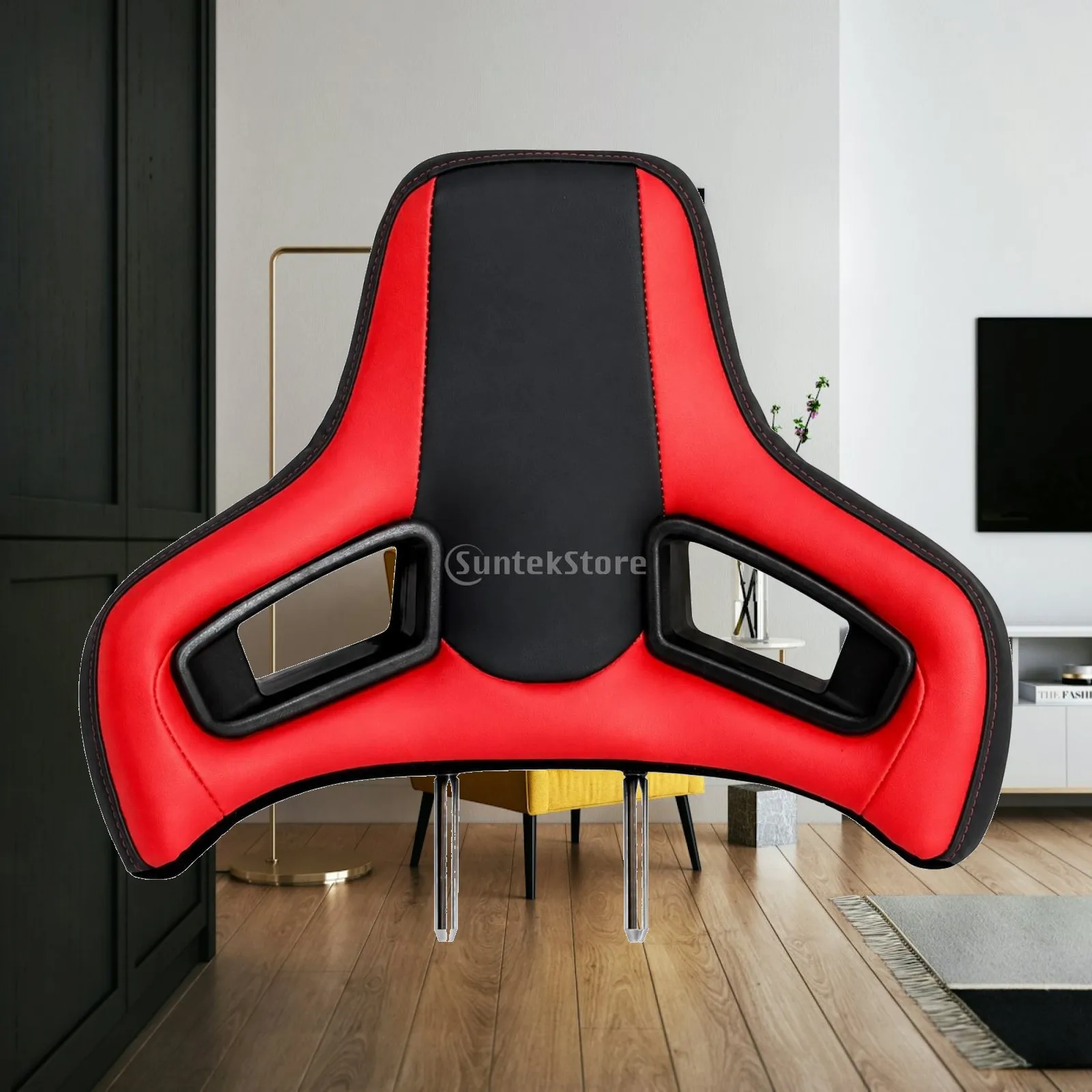 Sports Car Headrest with Harness Slots and PVC Upholstery for Custom Vehicle Cabin Upgrade