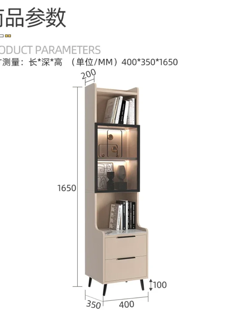 Bedroom Light Luxury and Simplicity Locker Creative Minimalist Bedside Supporter High Narrow