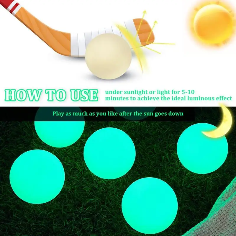 2pcs Luminous Hockey Pucks Glow-in-the-dark Ice Ball Light Up Green Sports Dodgeballs Street Hockey Balls Sports Balls