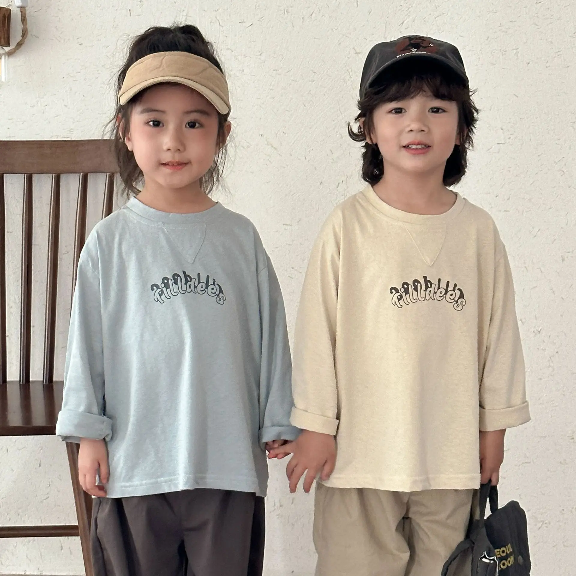 

2025 Spring Autumn Children Clothes Boys Long Sleeve T-shirt Girls Cotton Bottoming Shirts 1-8y infant Top Baby Casual Pullovers