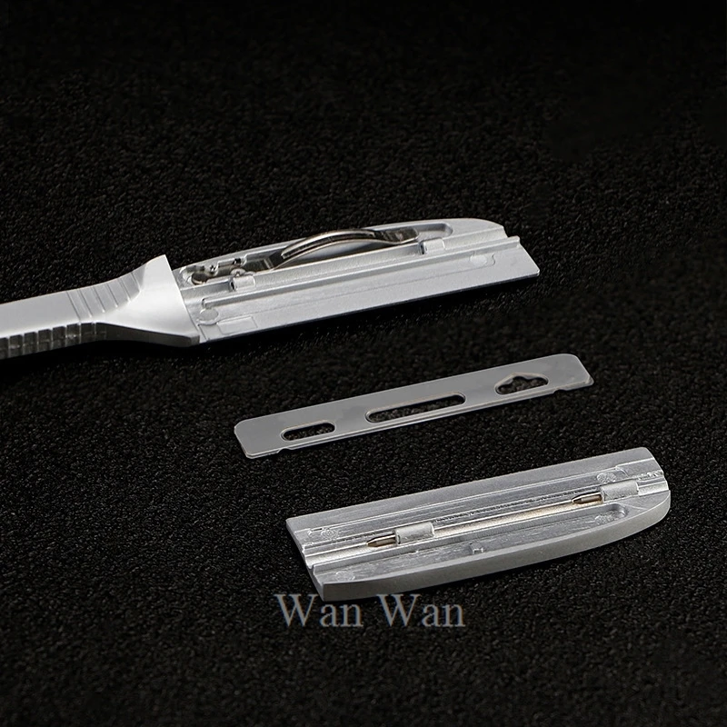 Manual Folding Shaver Feather Shaving Blade Razor Salon Beard Trimmer Zinc Alloy ABS Material Hair Cutting Shaving Tools Y0415