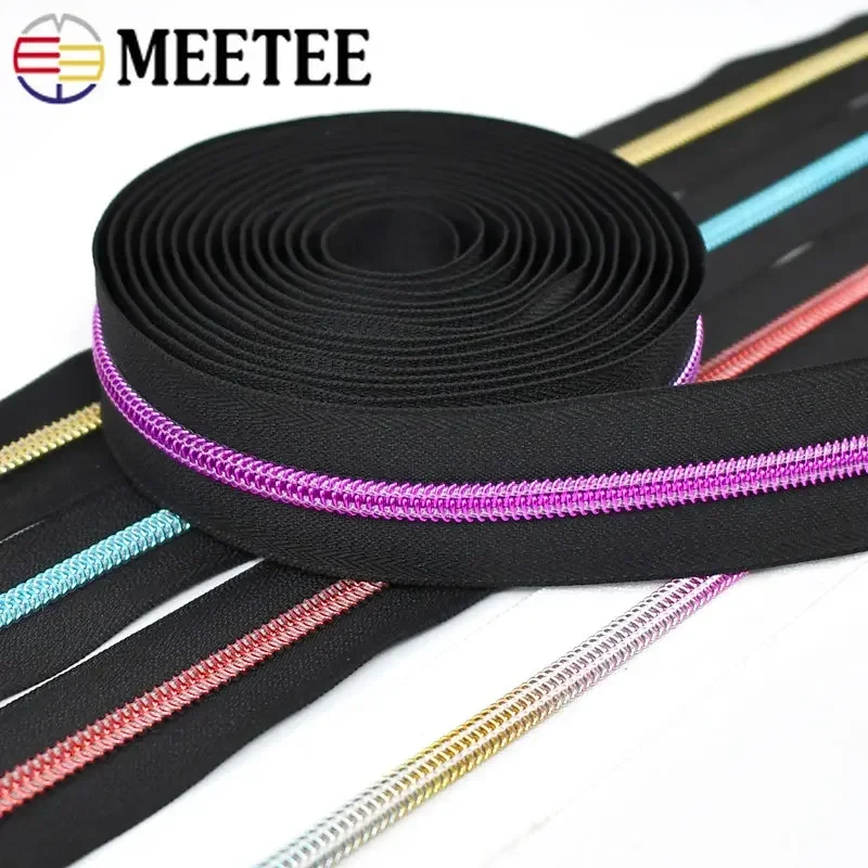 2/5/10M 5 # nastri con cerniera in Nylon per cucire cerniere a spirale in plastica borsa per vestiti cerniere tascabili al metro accessori per