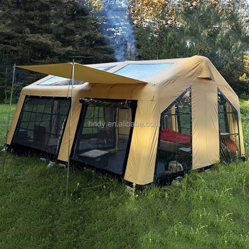 

ST Large Outdoor Camping Waterproof PVC Inflatable Tent With Air Pump for 5-8 Person