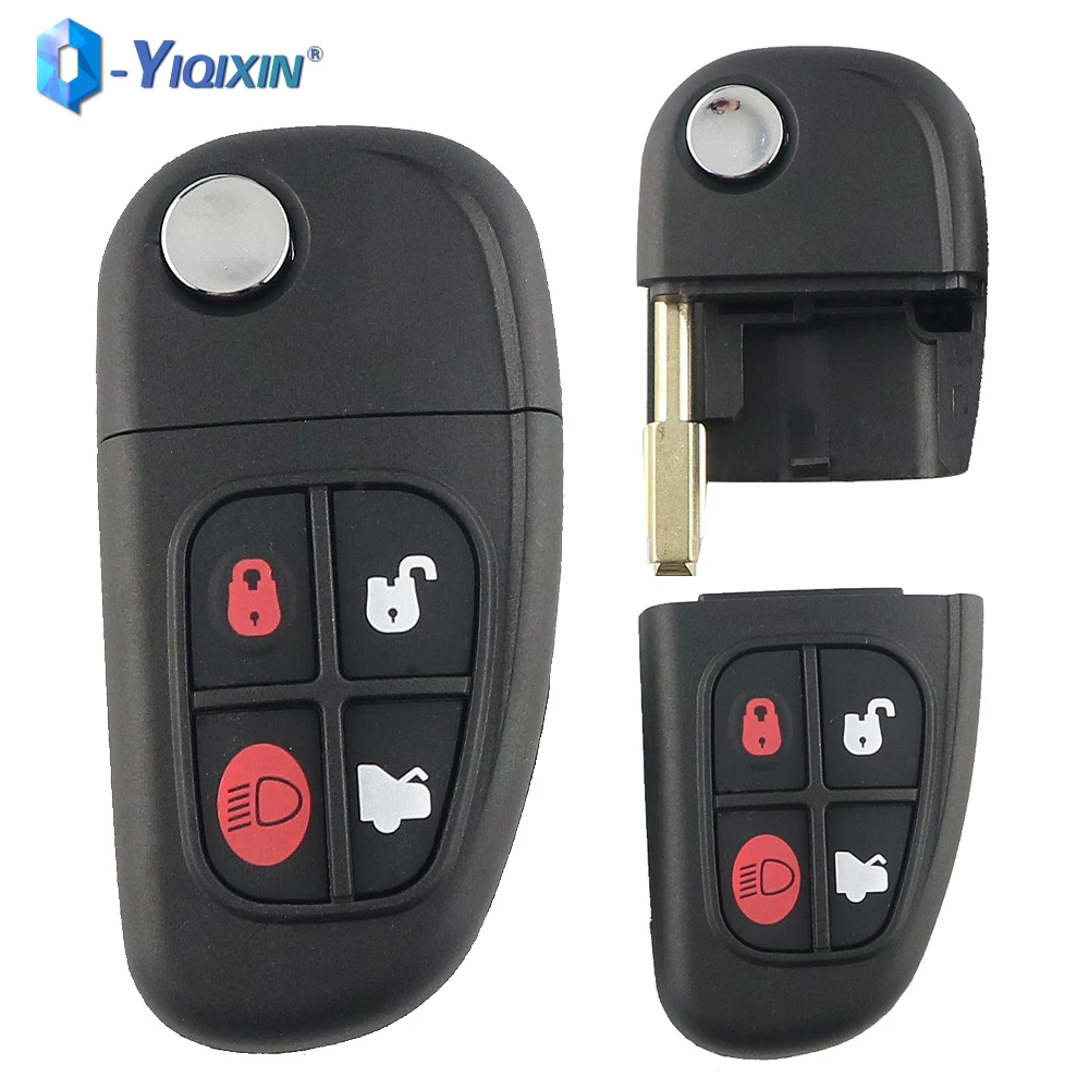 YIQIXIN Flip Auto Car Key Shell For Jaguar S-Type XJ XK XJ8 X-Type 2002-2008 XKR XF XK E Smart Remote Cover Pad Case FO21 Blade