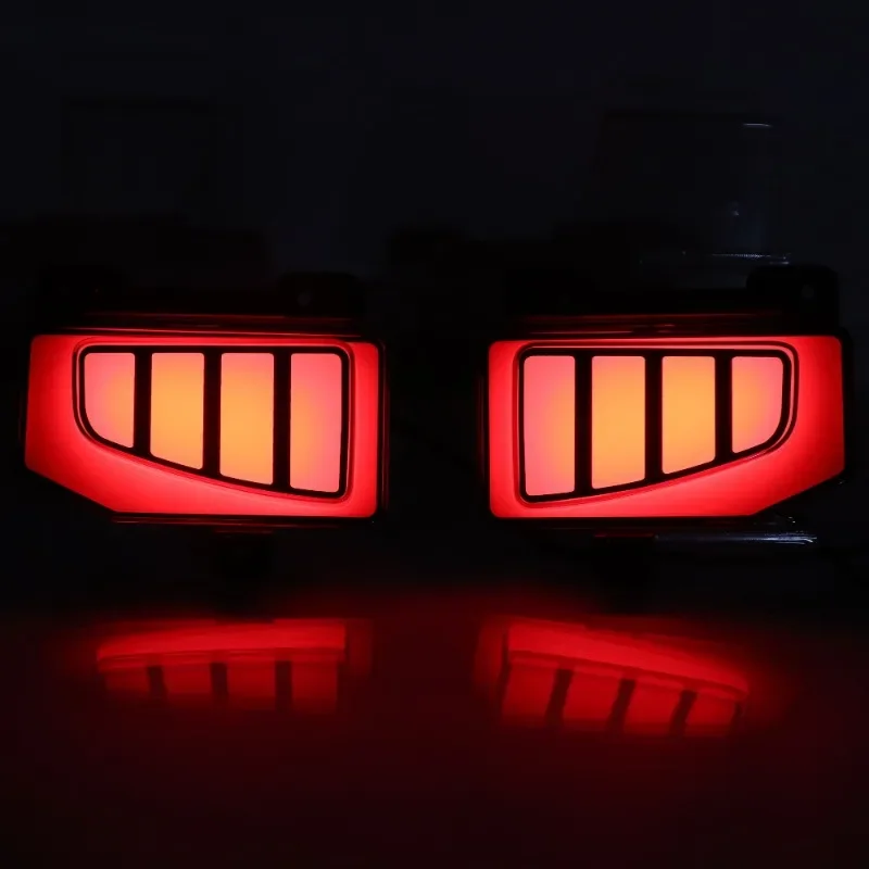 For Jeep Gladiator JT 2019-2022 Car LED Rear Bumper Light Reflector Rear Fog Light Modified Driving Brake Turn Signal Lamp detail image 2