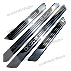 Stainless Steel Car Door Sill Scuff Plate Cover Car-styling For Skoda Octavia A5 A7 2007-2012 2013-2018
