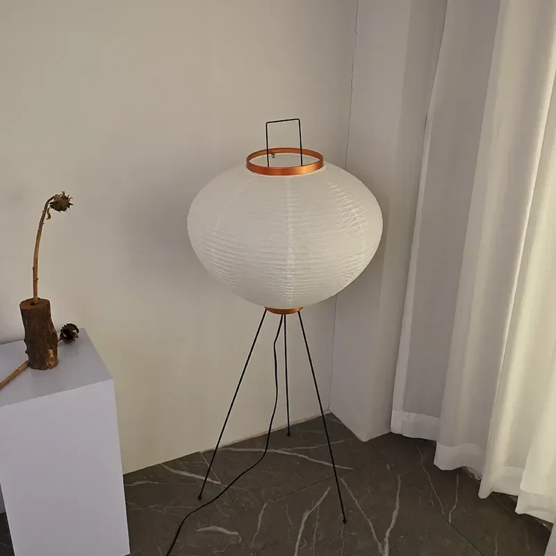 Japanese Retro Minimalist LED Floor Lamp Nordic Creative Lantern Living Room Bedroom Homestay Bedside Home Decoration Floor Lamp