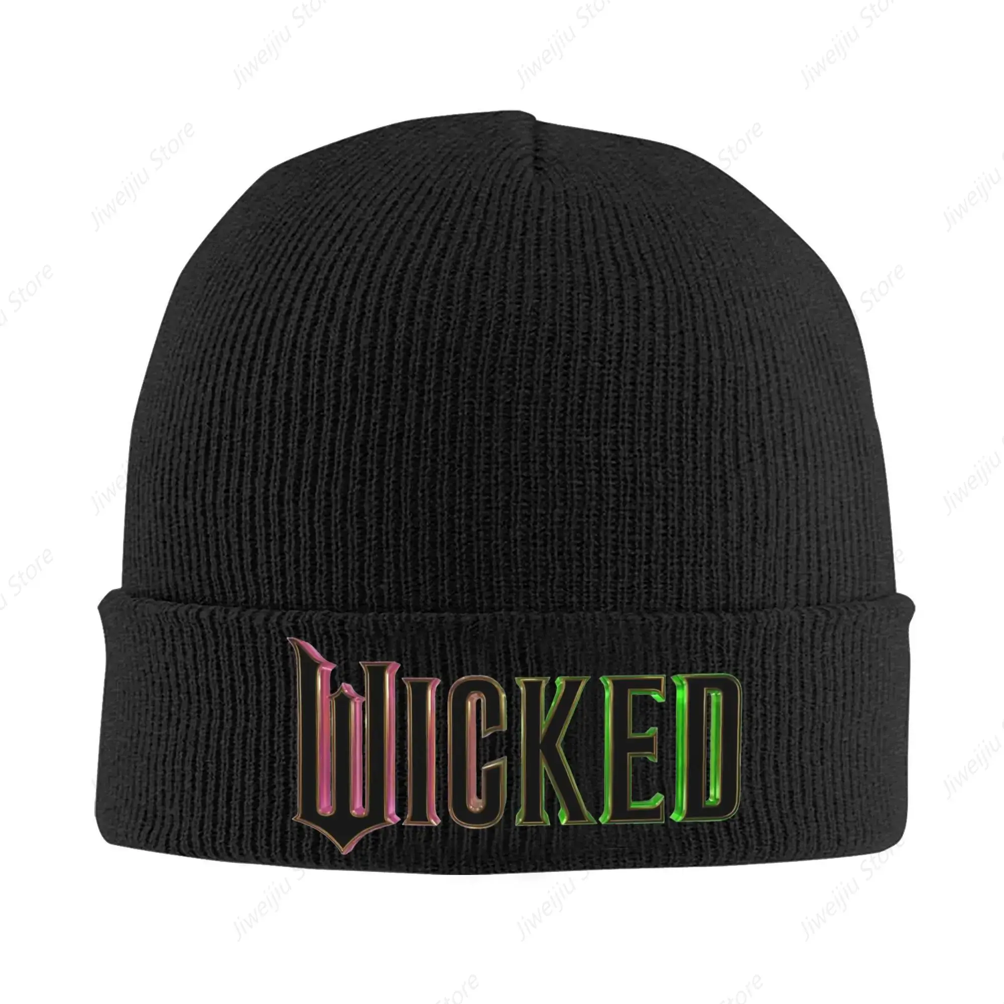 Men Women Knit Cuff Beanie wicked movie  Merch Warm Knitted Caps  Bonnet Knit Hat