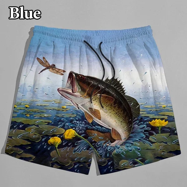 Herrenmode lässig 3d gedruckt Fisch Shorts Hobby Karpfen Shorts Angeln Shorts