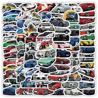 10/50/100 Pcs Retrofit Racing Car Graffiti Stickers Laptop Guitar Luggage Bike Skateboard Waterproof Sticker Decal Kid Toy 2
