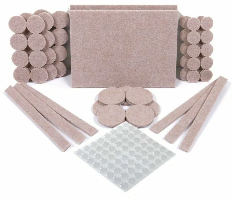 124pcs Felt Furniture Pads Self Adhesive Furniture Felt Chair Leg Floor Scratch Protectors Mat Mute Non-slip DIY Accessories