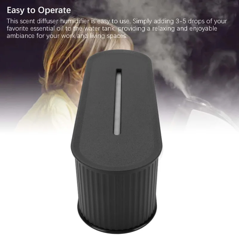 Scent Diffuser Desktop Humidifier Essential Oil Fragrance Machine For Bedroom Office 7 Colors Flame Timing Function