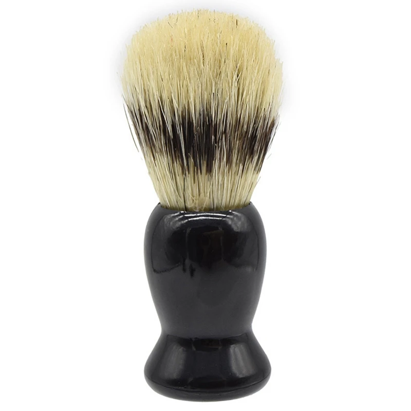 Brosse à Barbe en Bois en Poils de Sanglier Doux pour Homme, Outil de Rasage pour Coiffeur, Kit de Peigne à Moustache, Support de Rasage